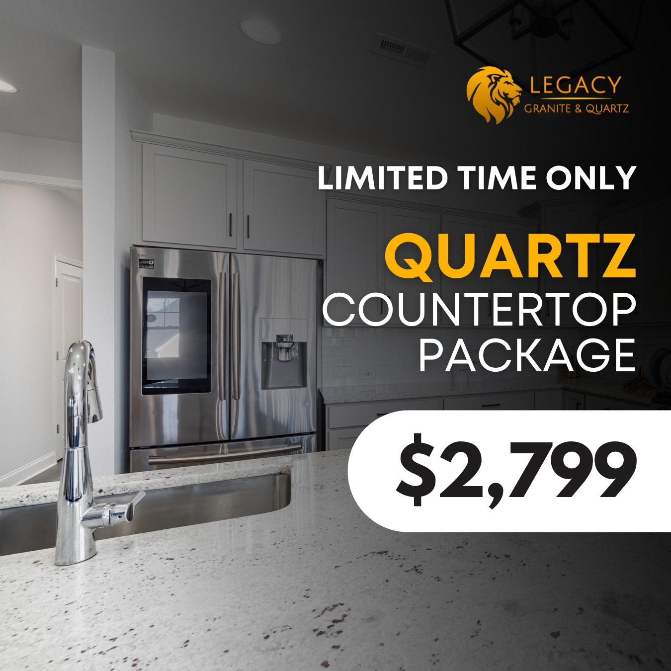 Legacy Mobile - Square - Quartz Countertop Package